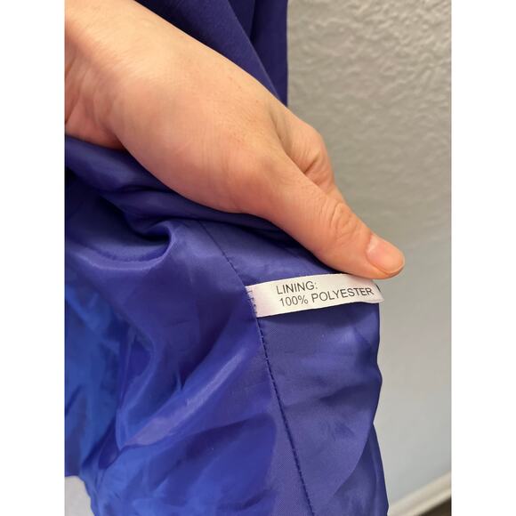 Vintage SHOMI 100% Silk Purple Tailored Jacket Y2K Sz 10 Old Money Quiet Luxury - Picture 7 of 7